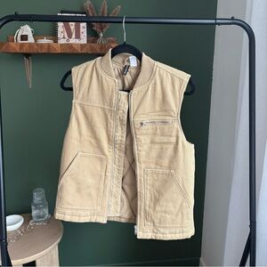 H&M Men's Beige Vest with Pockets XXS